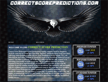 Tablet Screenshot of correctscorepredictions.com